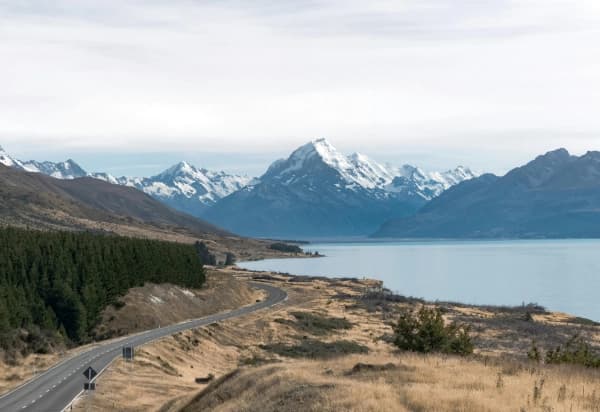 A scenic view of mountains in New Zealand, representing study in New Zealand.