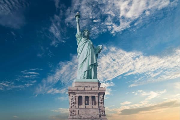 The Statue of Liberty, representing the opportunity to study in the USA.