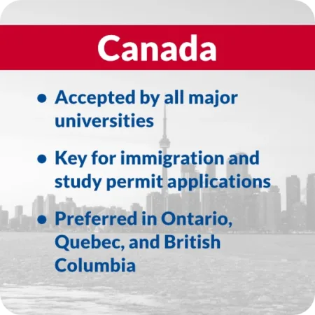 TOEFL Acceptability Canada